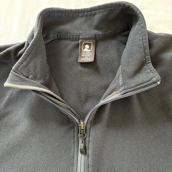 Eastern Mountain Sports EMS Women’s Sz Medium Gray-Blue Fleece Polartec 1/4 Zip - Picture 8 of 13